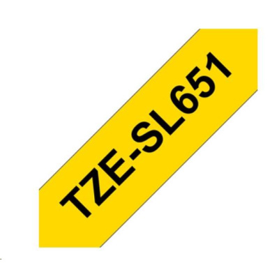 BROTHER TZESL651 - kazeta TZ šířky 24mm, lamino TZE-SL651, žlutá/černé písmo