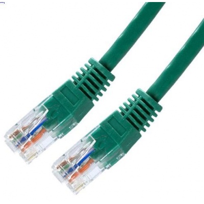 Patch kabel Cat5E, UTP - 1m, zelený