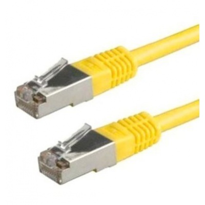 Patch kabel Cat5E, FTP - 0,5m, žlutý