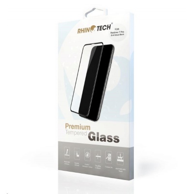 RhinoTech 2 Tvrzené ochranné 2.5D sklo pro Realme 7 Pro (Full Glue) Black