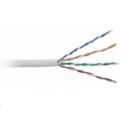 UTP kabel LYNX, Cat5E, drát, PVC, Dca, šedý, 305m