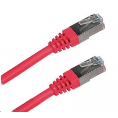 Patch kabel Cat5E, FTP - 0,5m, červený