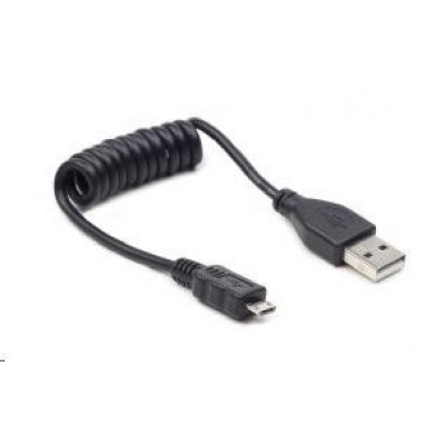 GEMBIRD Kabel USB 2.0 A-Micro B propojovací 0,60m (černý, kroucený)