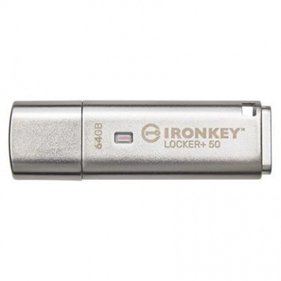 Kingston Flash Disk IronKey 64GB IKLP50 Locker+ 50 AES USB, w/256bit Encryption