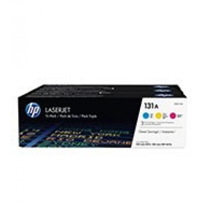 HP 131A CMY LJ Toner, 3-pack, U0SL1AM (1,800 / 1,800 / 1,800 pages)